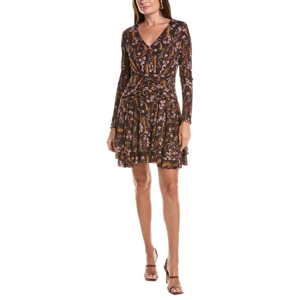 Taylor Womens  Long Sleeve Mini Dress, Brown